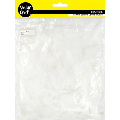 White Colour Craft Feathers